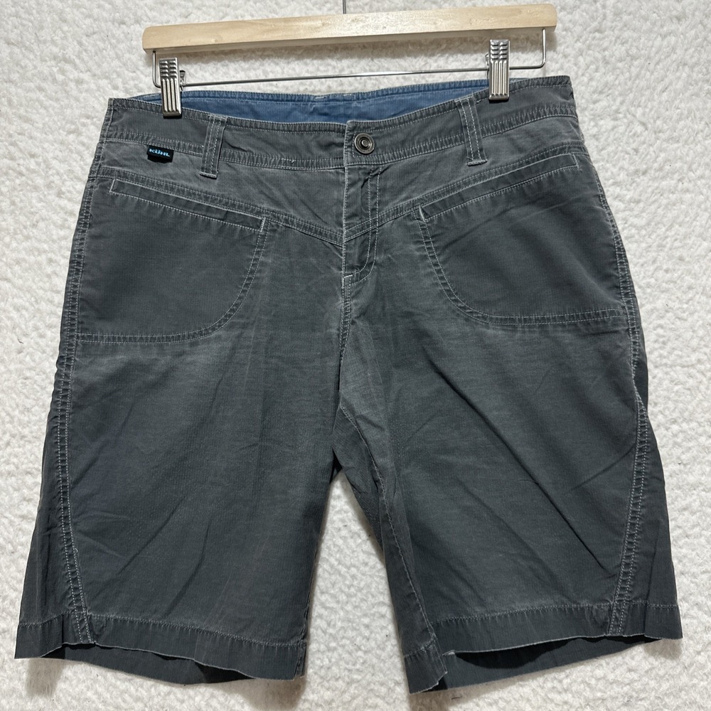 Kuhl Shorts Women Size 8 Blue‎ Kuhl Dry Hiking Camping Gorpcore Trail Distressed